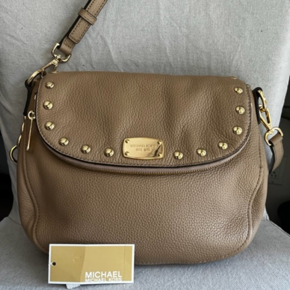 Michael Kors studded leather crossbody bag LIKE New with original store tag.